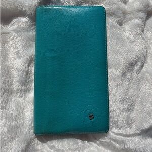 Chanel Turquoise Leather Wallet